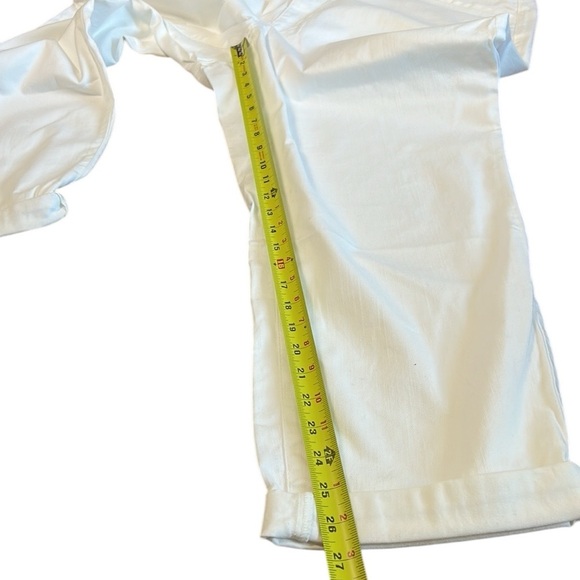 J.Jill white denim jeans PLUS Size 26W,straight leg,slim boyfriend,minimalist - Picture 7 of 9